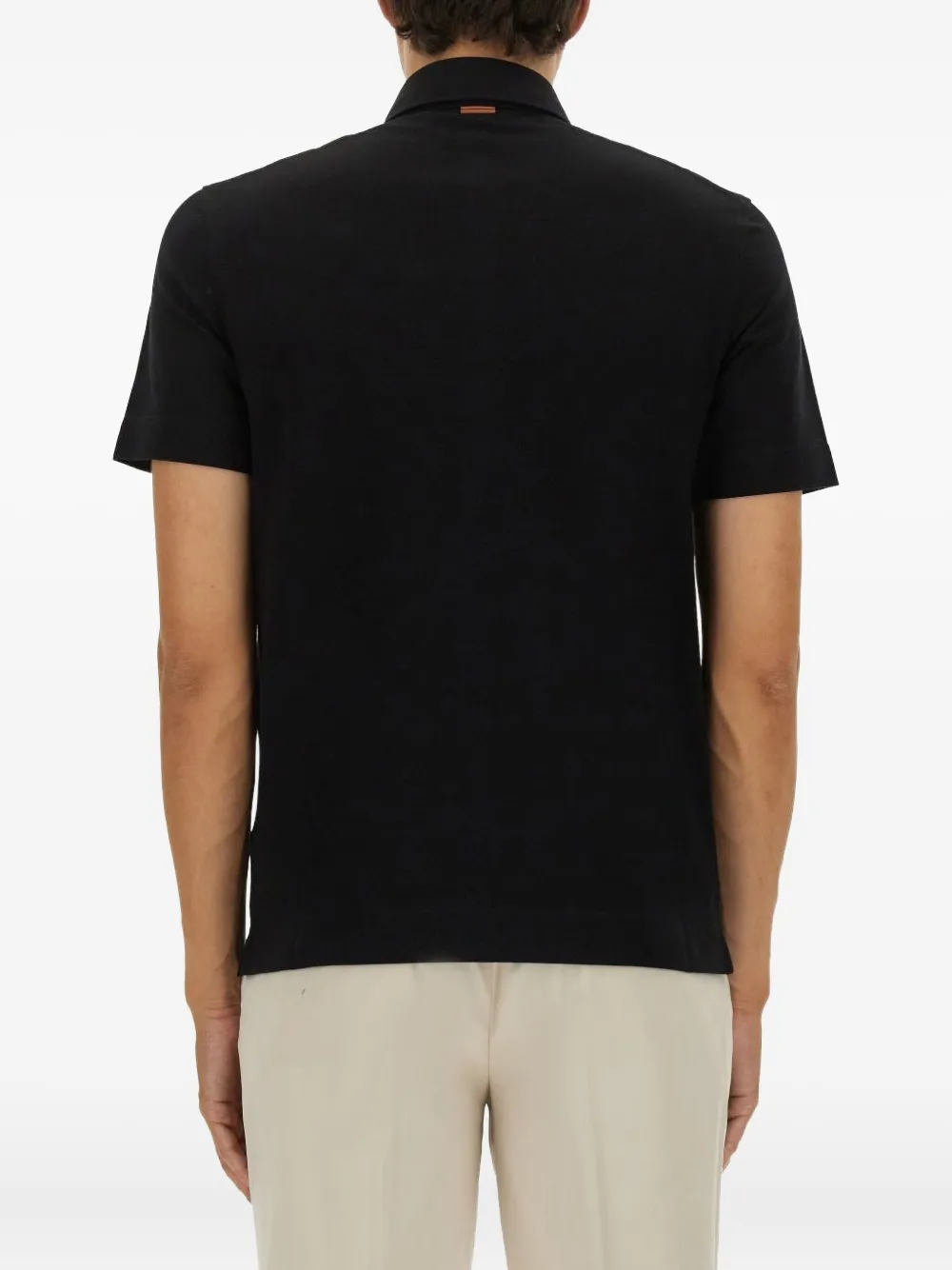 Zegna Poloshirt met zak Zwart