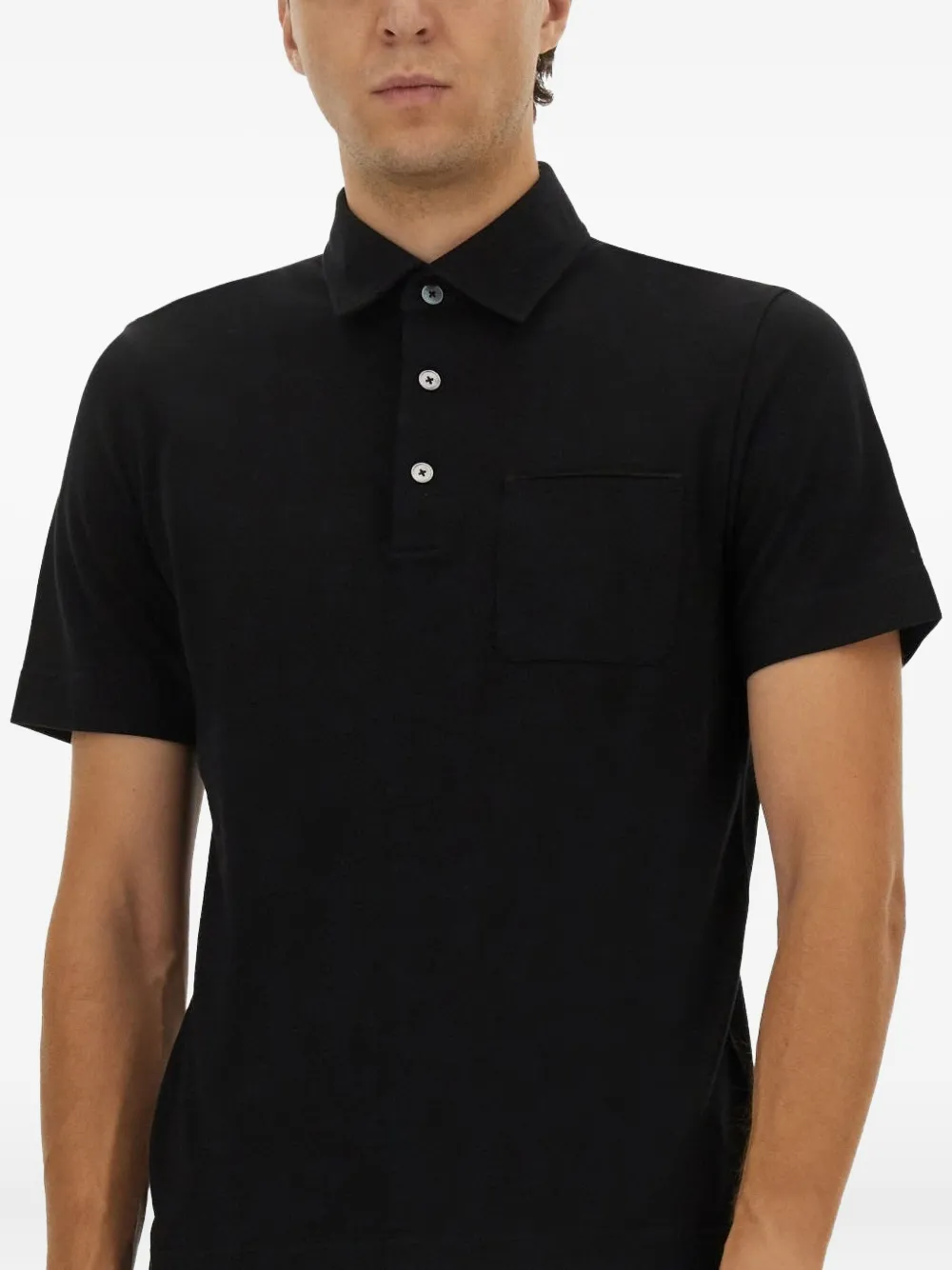 Zegna Poloshirt met zak Zwart