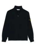Stone Island Junior Compass-patch half-zip sweatshirt - Blue