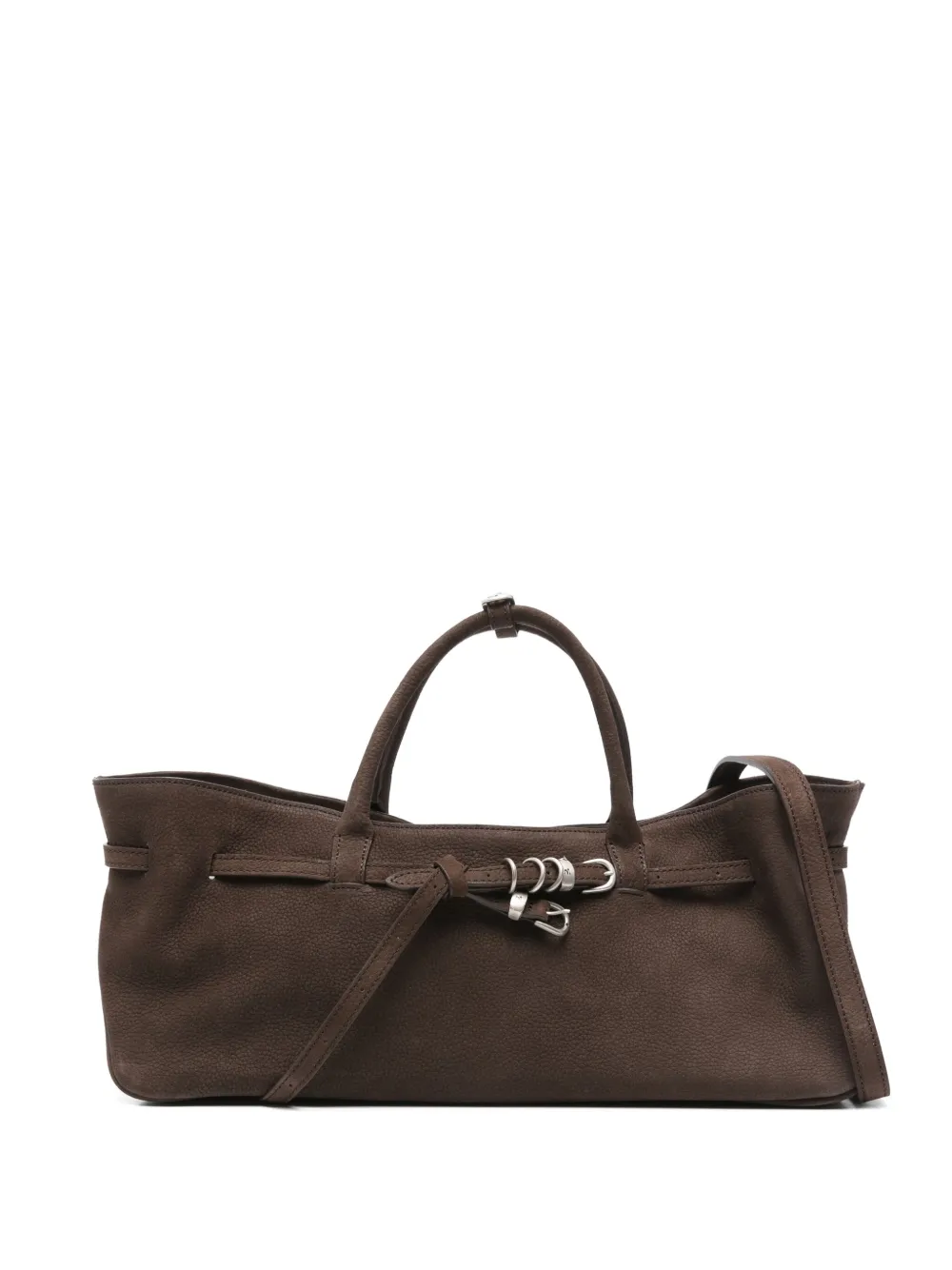 Grandma Used buckle-fastening calf-suede tote bag