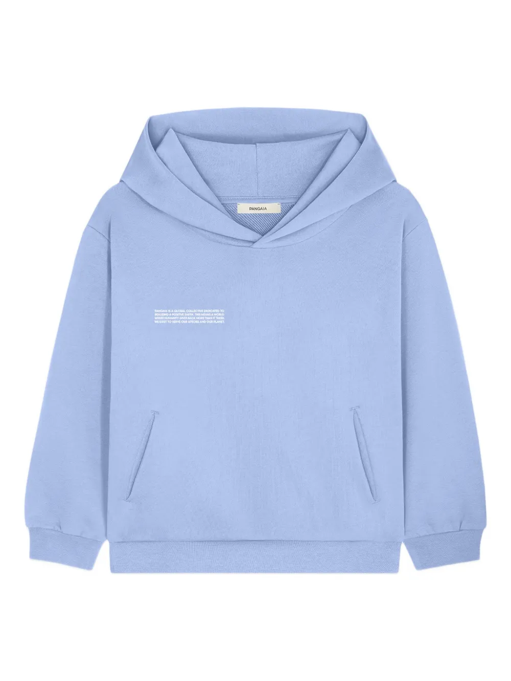 Pangaia Kids logo-print hoodie - Blu