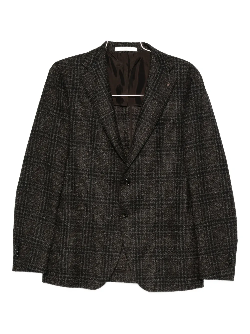 Tagliatore Checked Blazer In Brown