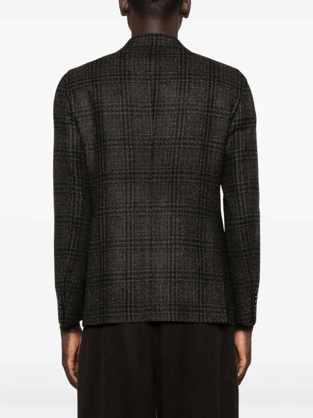Tagliatore Checked Blazer In Brown