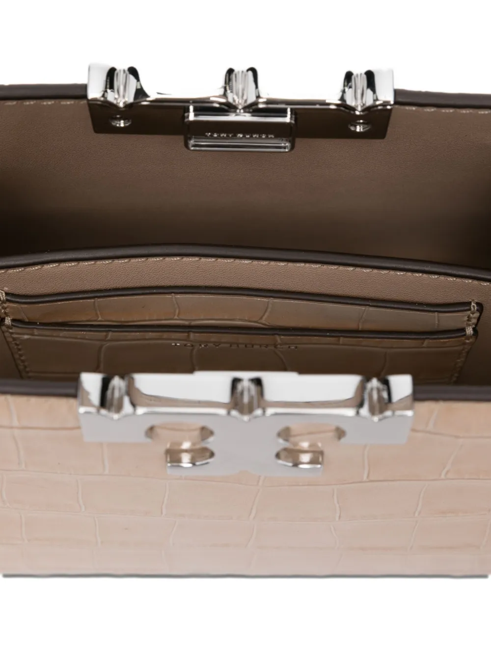 Tory Burch Eleanor kleine handtas met reliëf Beige