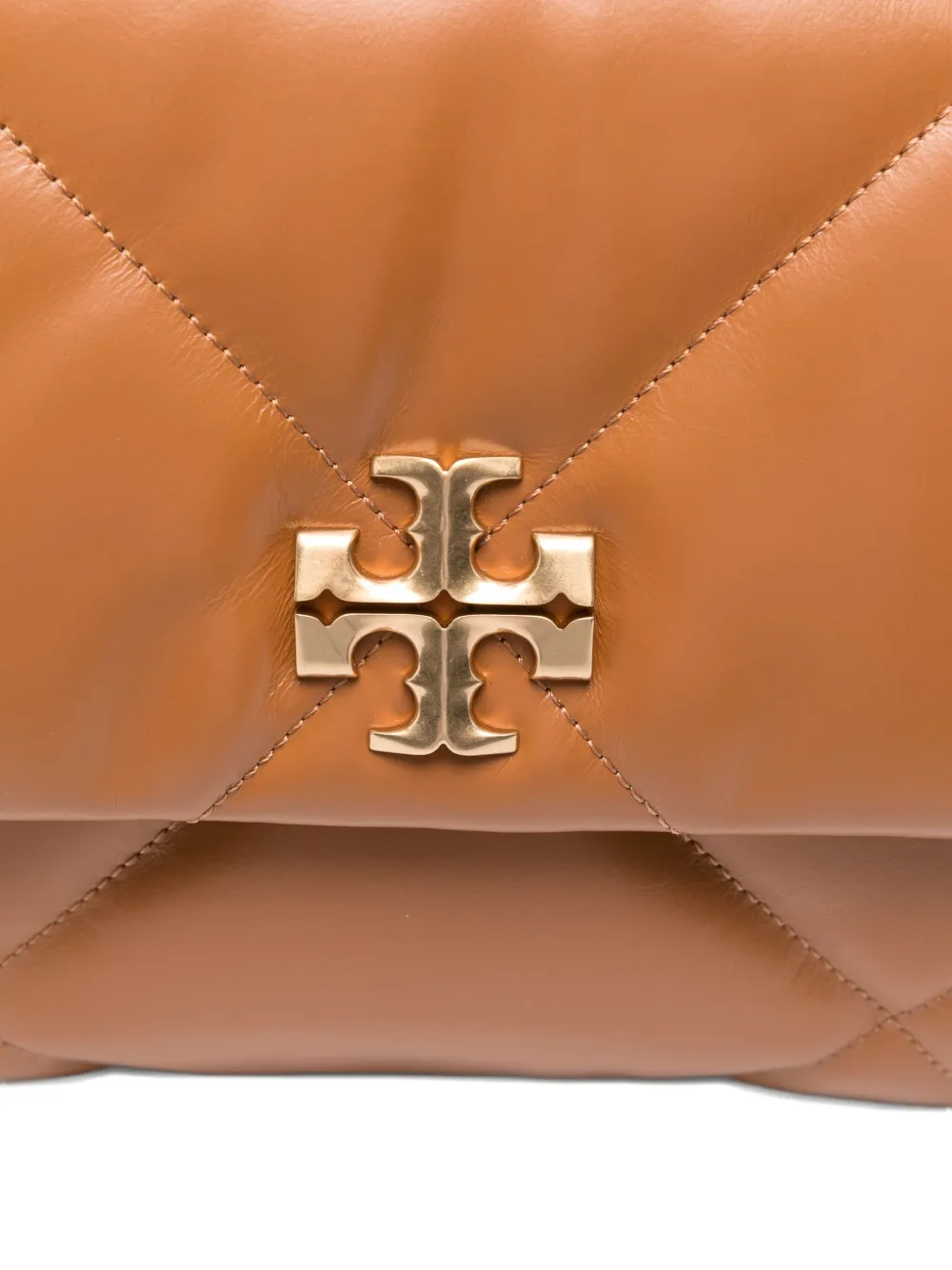 Tory Burch Kira Diamond-quilted Leather Shoulder Bag In Brown