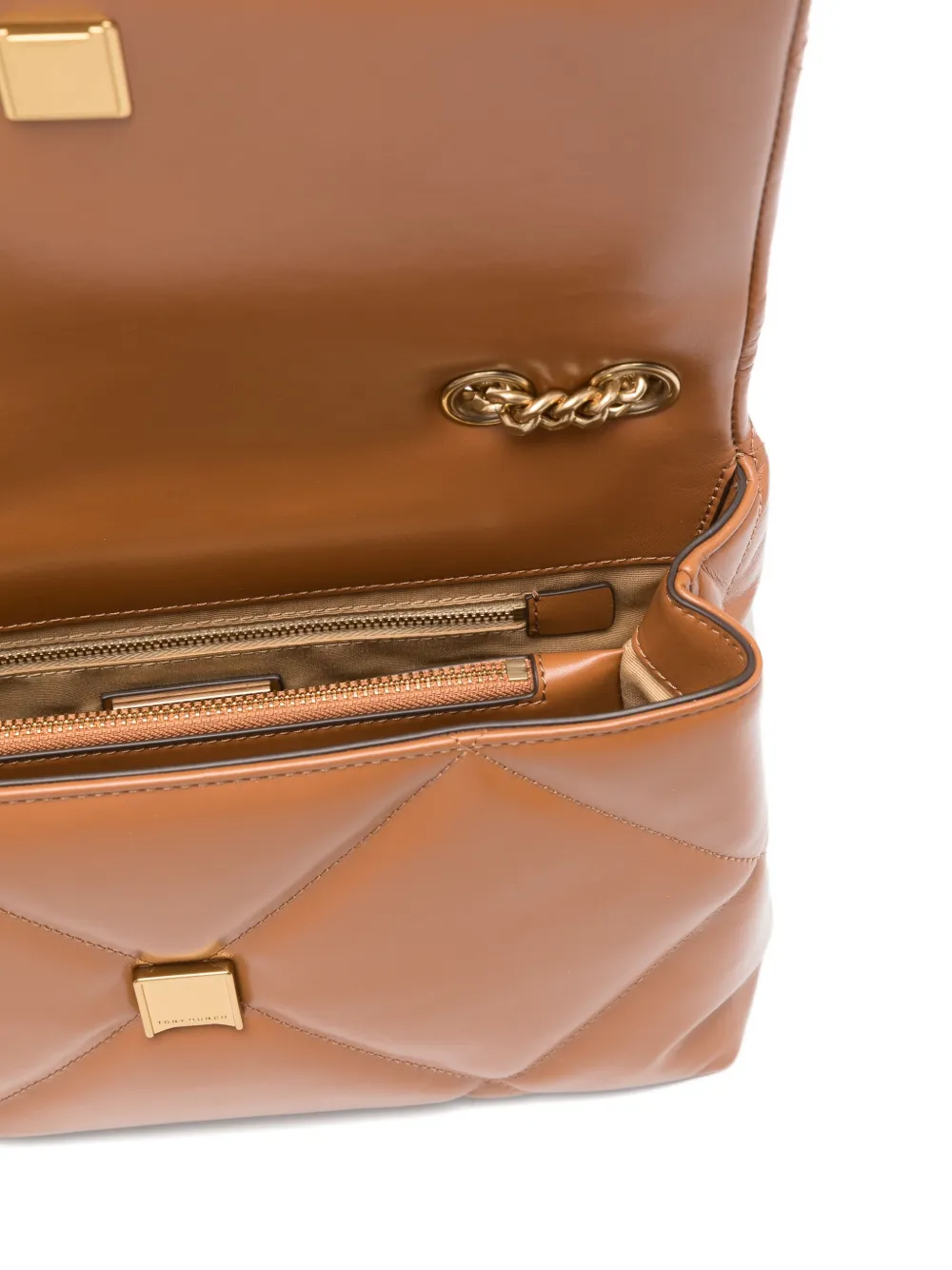 Tory Burch Kira Diamond-quilted Leather Shoulder Bag In Brown