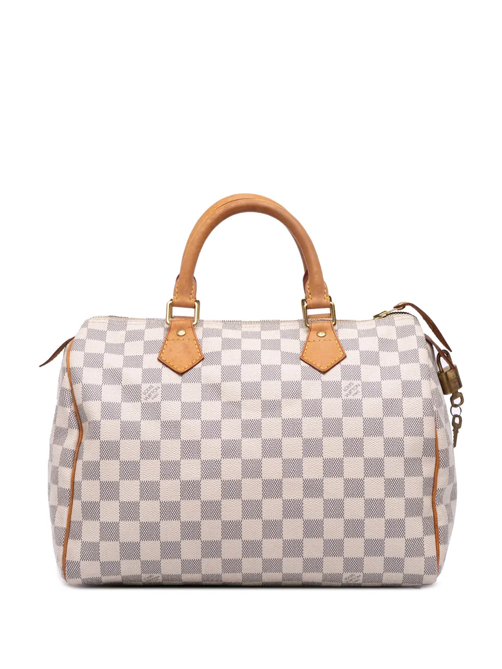Louis Vuitton Pre-Owned 2010 Damier Azur Speedy 30 boston bag - ホワイト Louis Vuitton Pre-Owned 2010 Damier Azur Speedy 30 boston bag - ホワイト