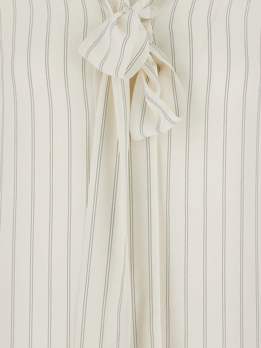 Semicouture Striped Crepe De Chine Shirt In White