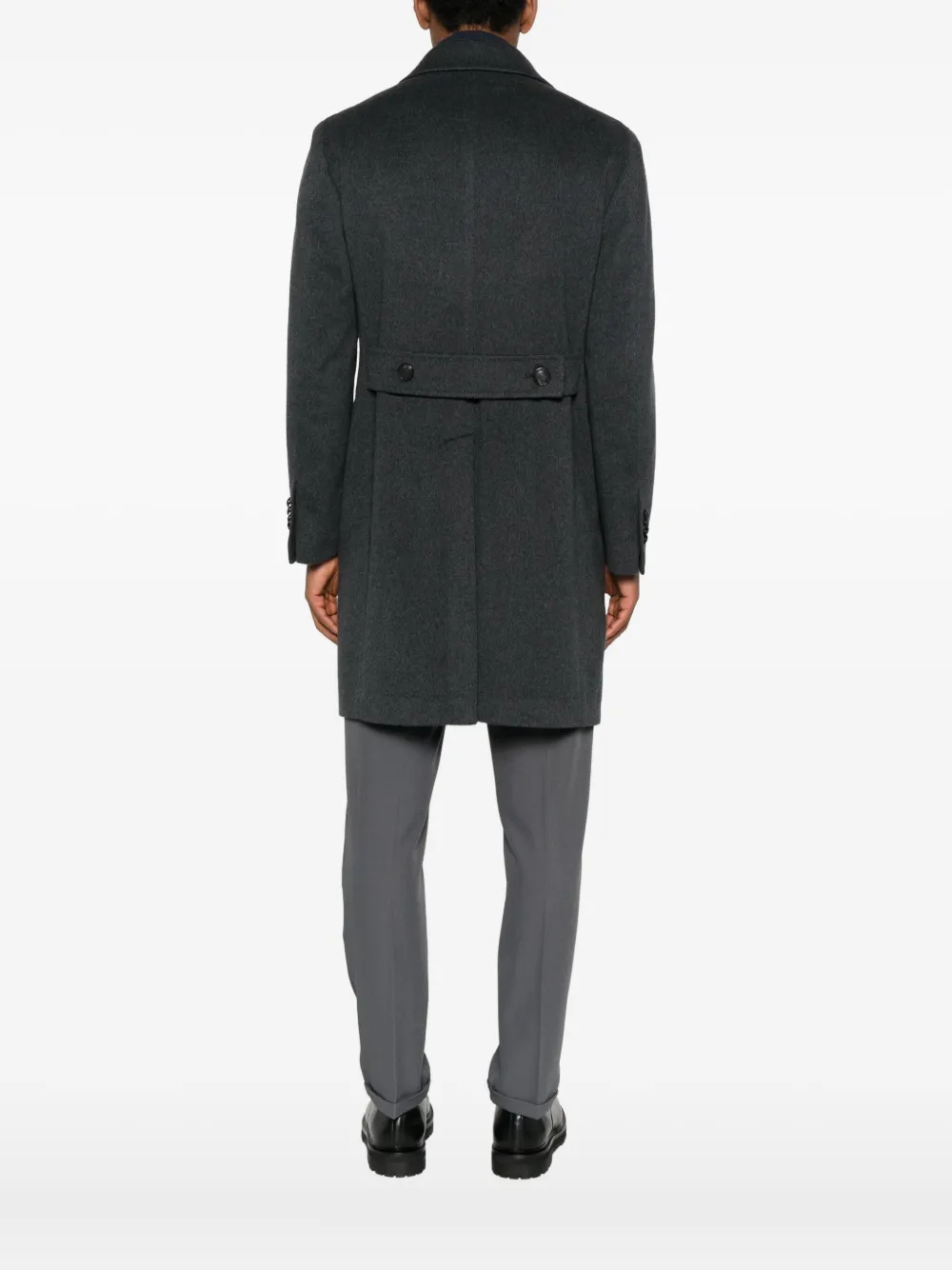 Tagliatore Double-breasted Coat In Black