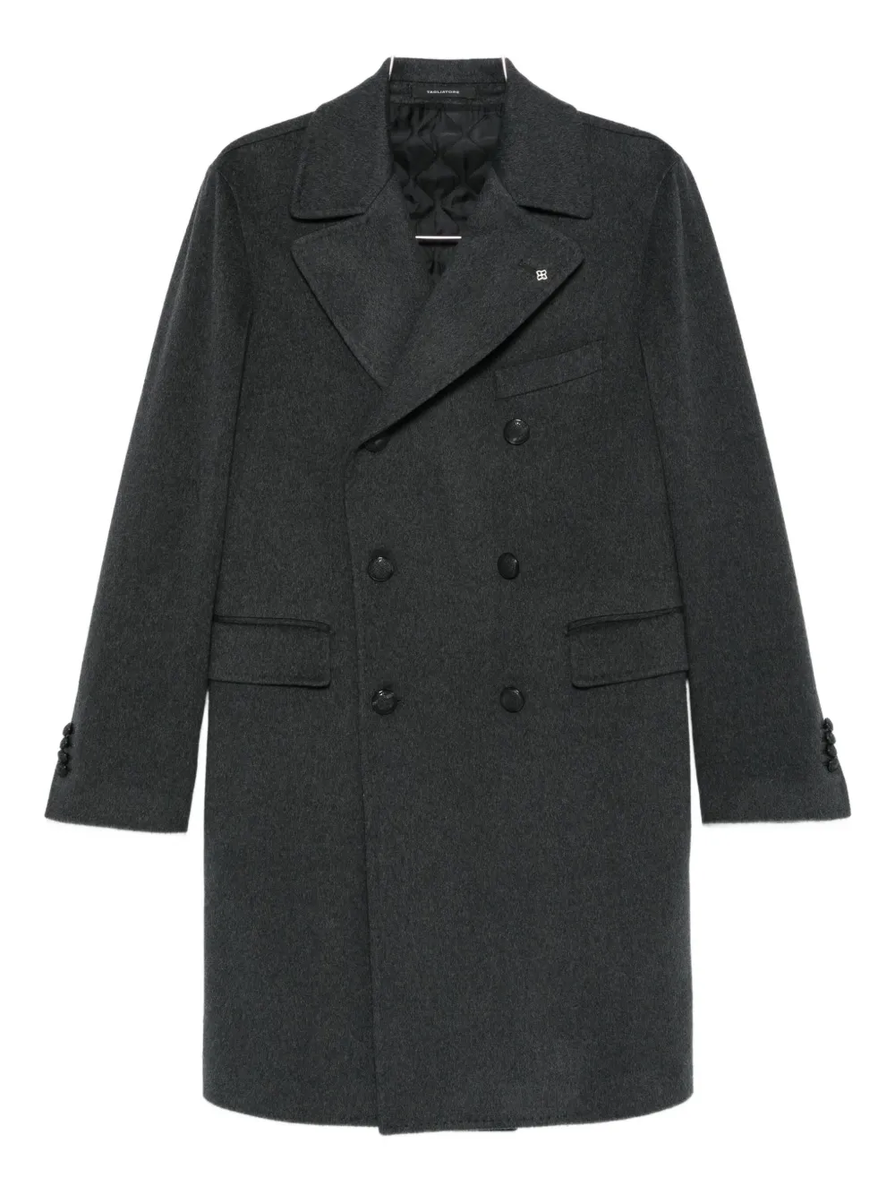 Tagliatore Double-breasted Coat In Black