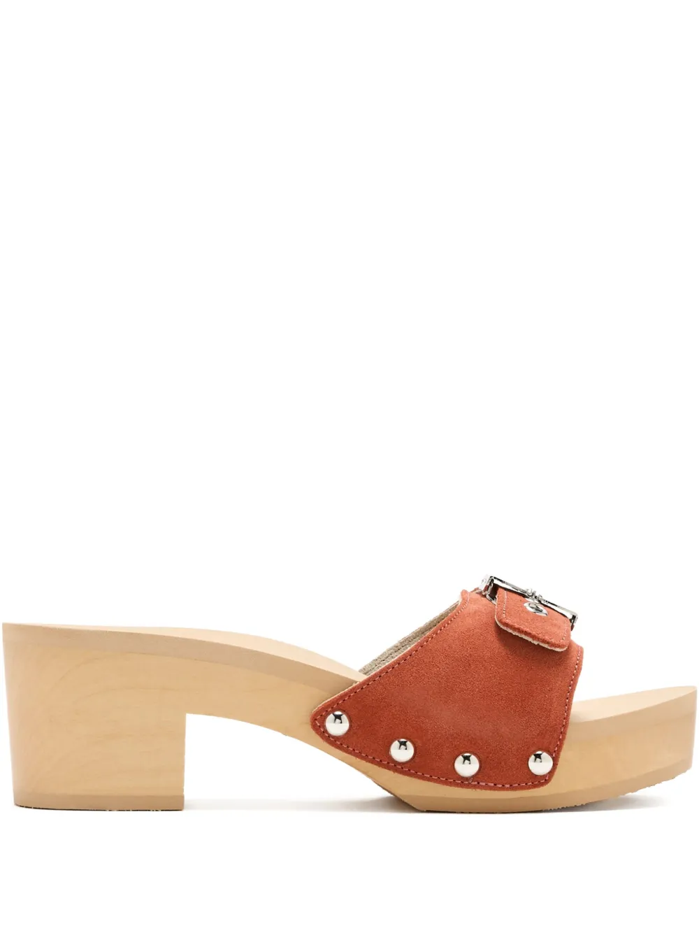 Scholl 40mm Pescura Ibiza buckle-fastening studded sandals Orange