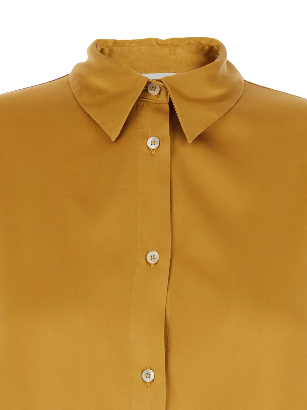 Forte button-down silk shirt Geel