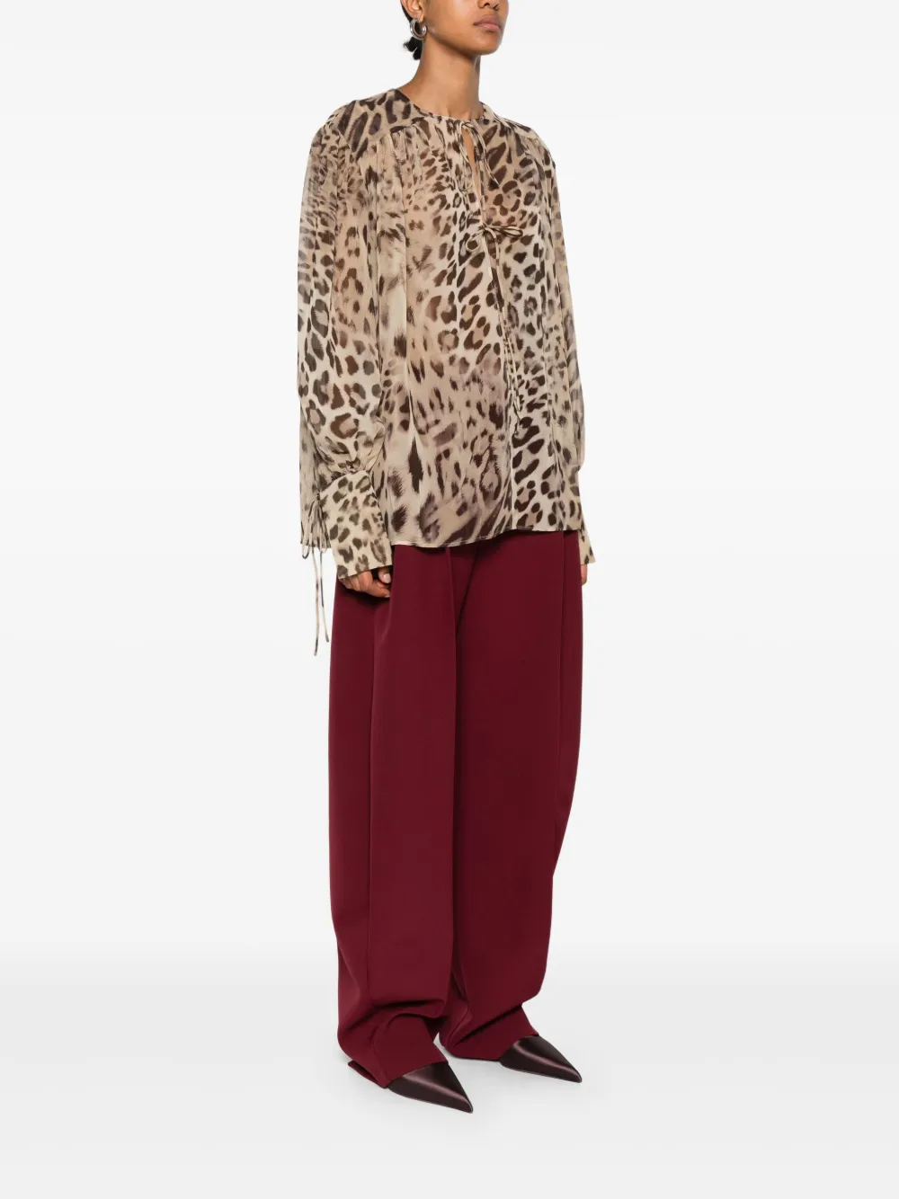  The Andamane Leopard-print Blouse - Neutrals 