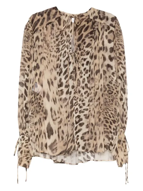 THE ANDAMANE blusa con estampado de leopardo