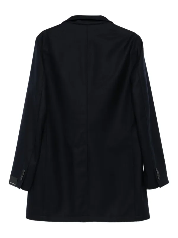 Tagliatore Buttoned Coat | Blue | FARFETCH TW