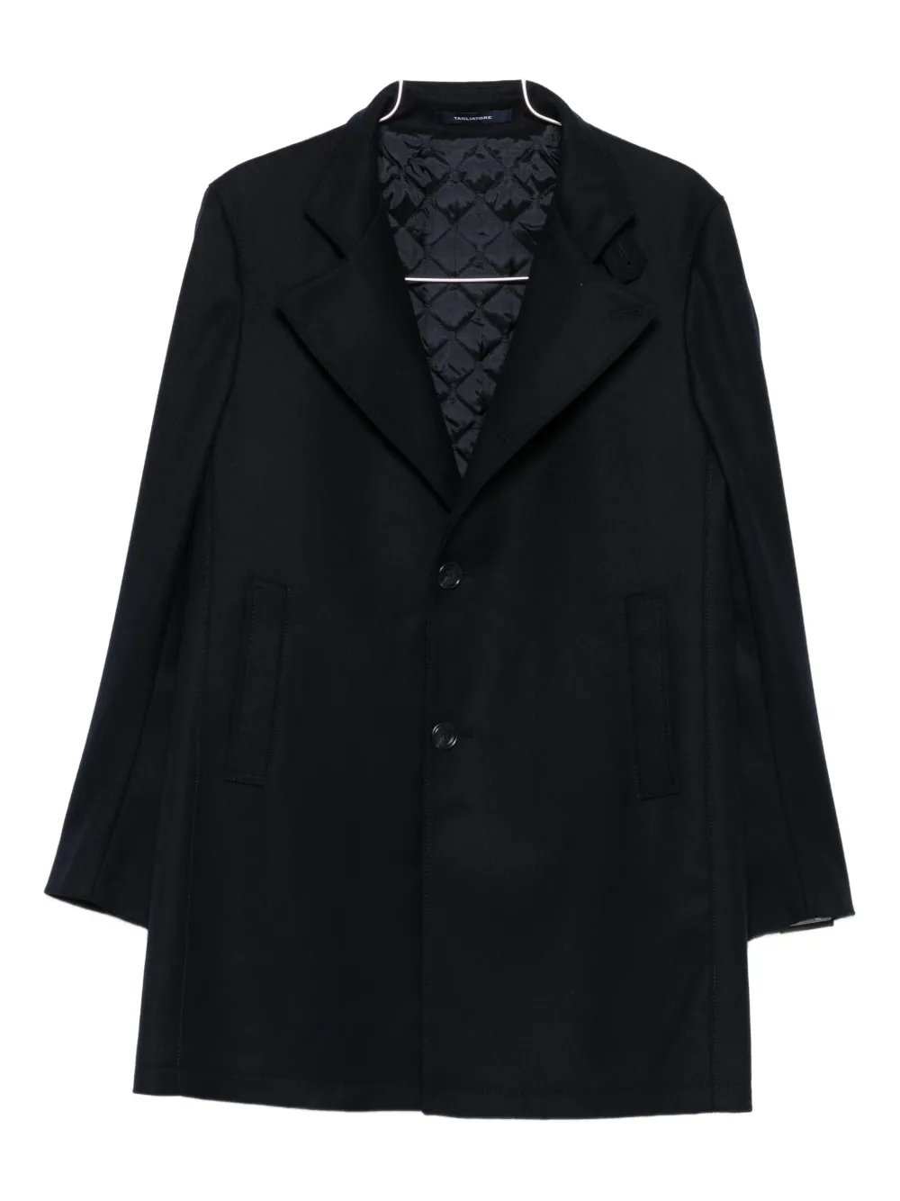 Tagliatore Buttoned Coat In Black