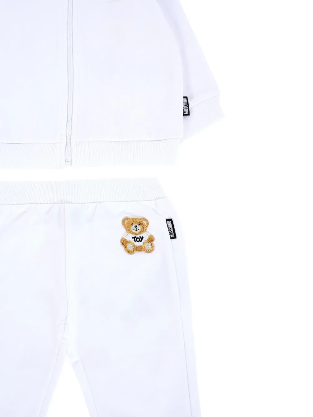 Moschino Kids Trainingspak met borduurwerk Wit