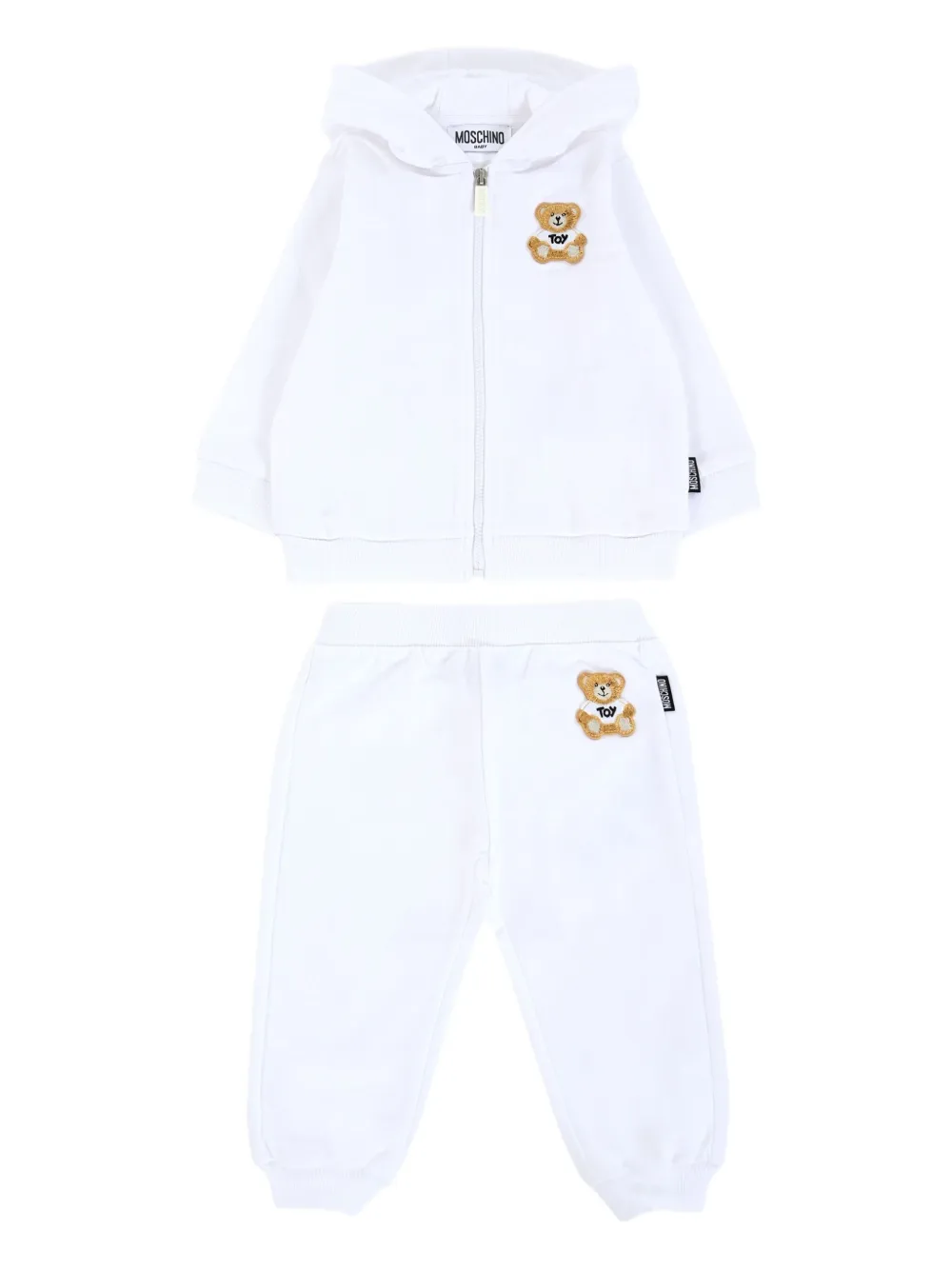 Moschino Kids Trainingspak met borduurwerk Wit