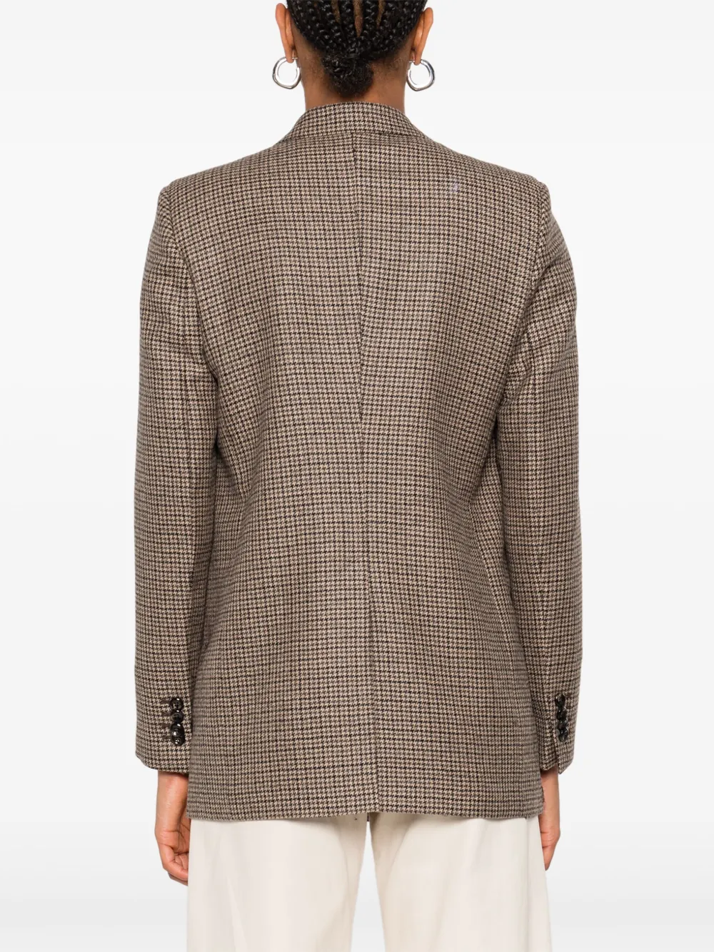 Tagliatore Blazer met pied-de-poule print Bruin