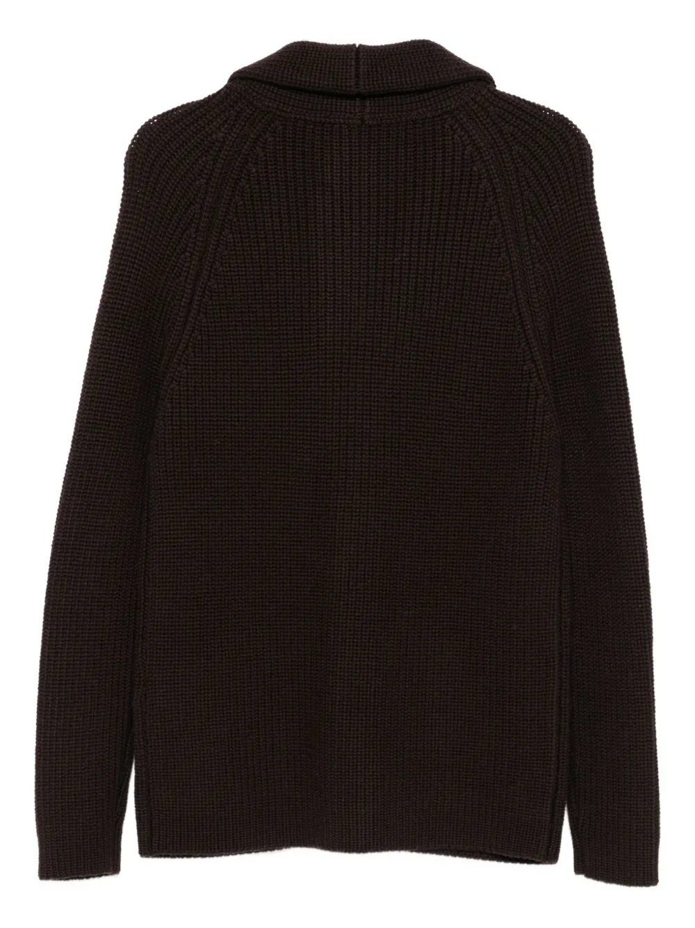 Tagliatore Shawl-collar Pocket Cardigan In Brown