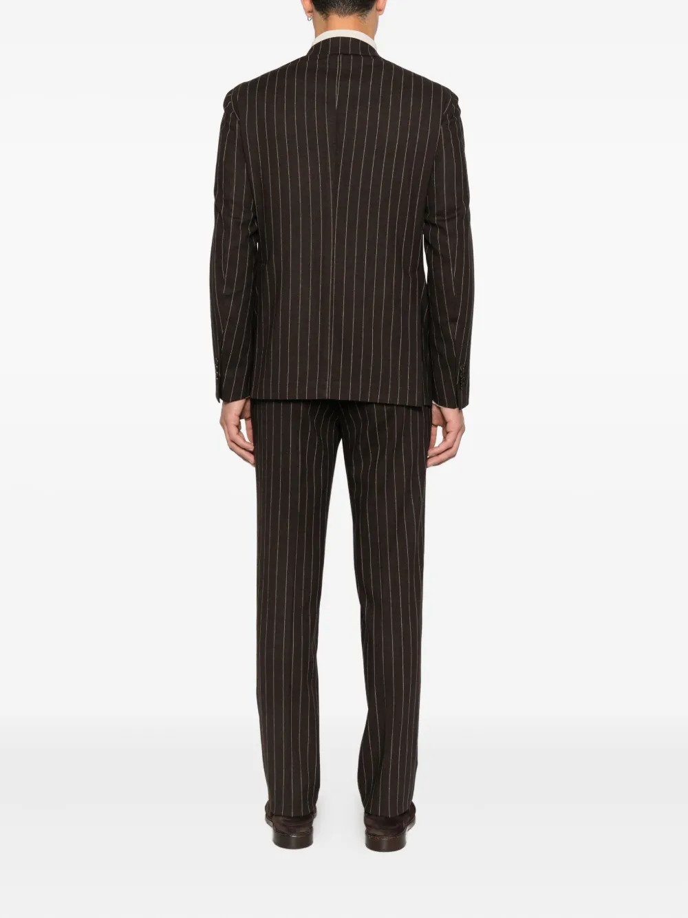 Tagliatore Pak met krijtstreep Bruin