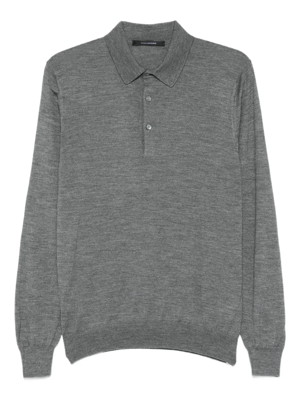 Tagliatore fine-knit polo shirt - Grau