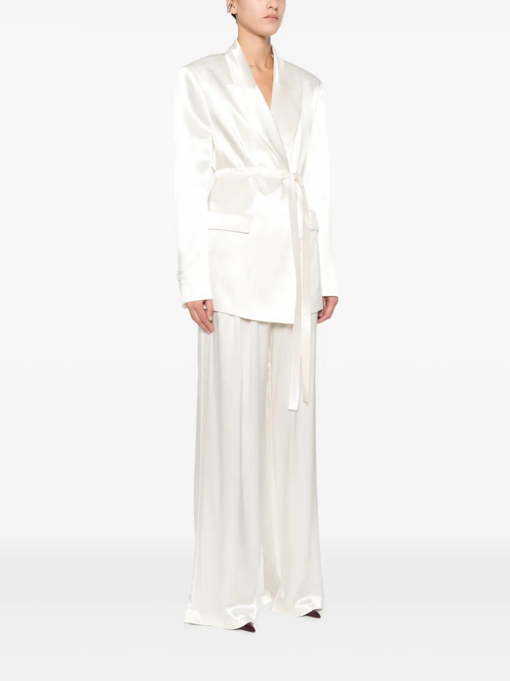 THE ANDAMANE Jack met gestrikte taille Wit