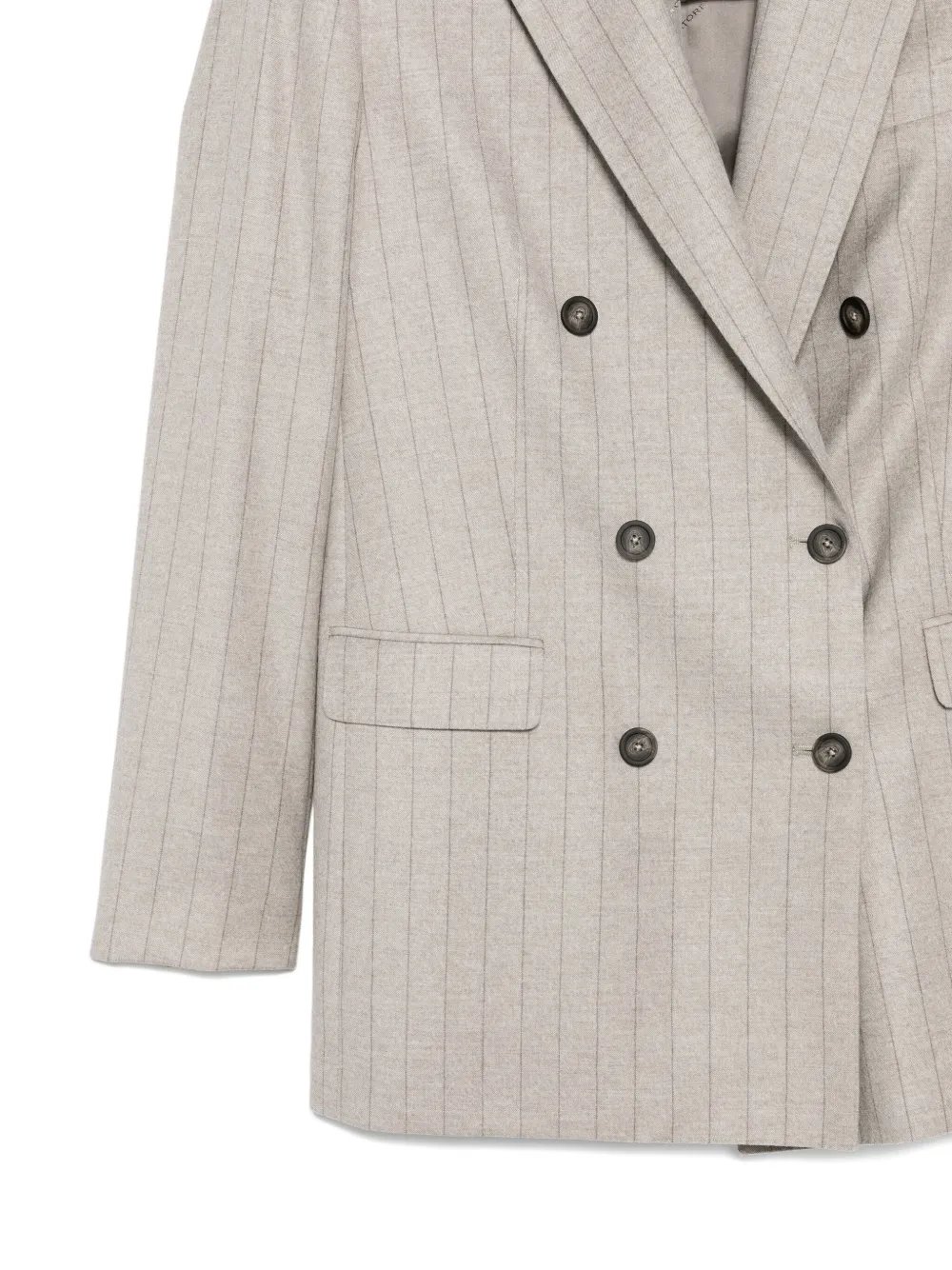 Tagliatore Pinstriped Double-breasted Blazer In Gray