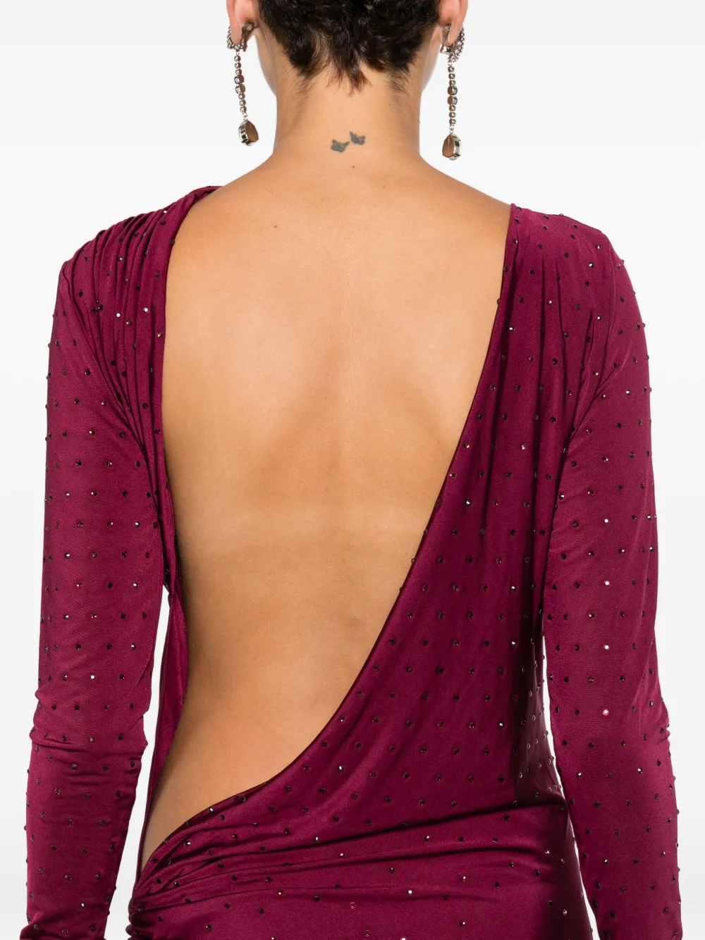 THE ANDAMANE Jurk verfraaid met pailletten Rood