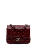 CHANEL Pre-Owned 2015-2016 Mini Square Classic Patent Single Flap crossbody bag - Red