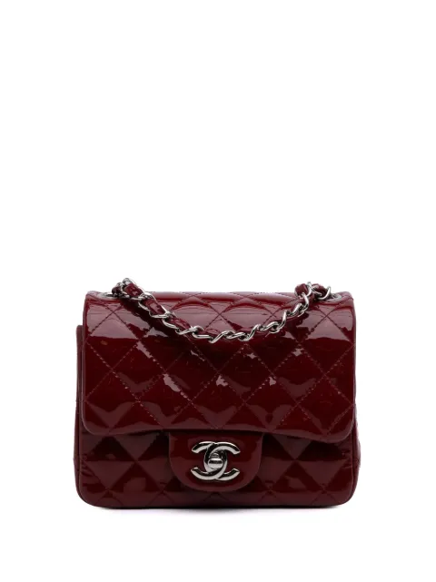 CHANEL Pre-Owned 2015-2016 Mini Square Classic Patent Single Flap crossbody bag