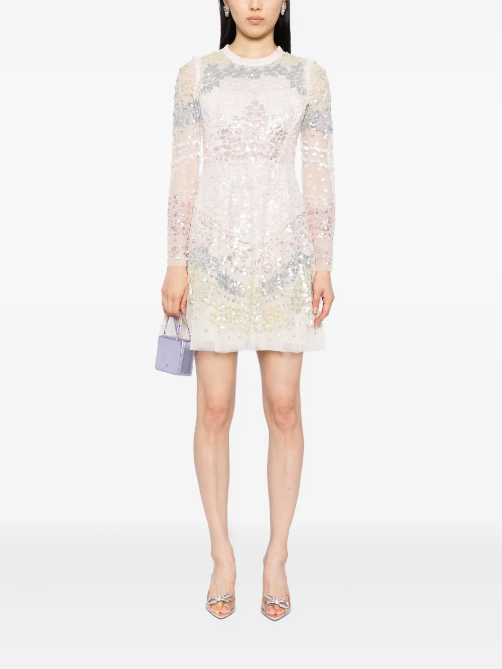 Needle & Thread Angeline mini dress - Beige