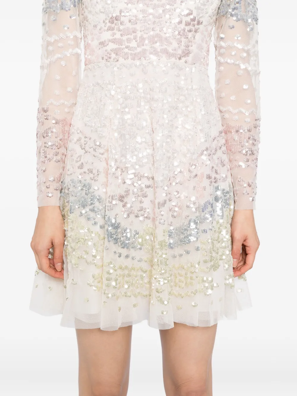 Needle & Thread Angeline mini-jurk Beige