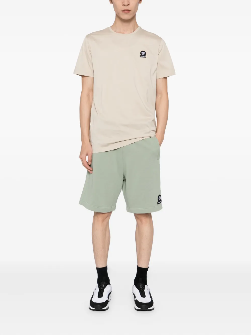 SANDBANKS T-shirt met logopatch - Beige