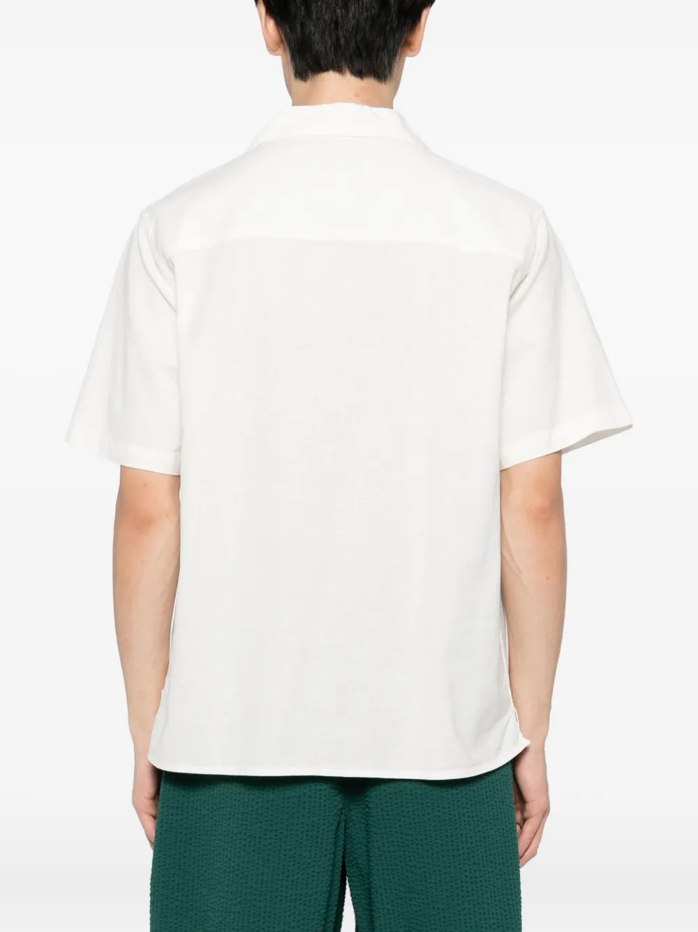 Wax London Didcot Abstract Short Sleeve Shirt In White
