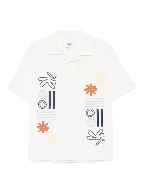 Wax London graphic-appliqué shirt