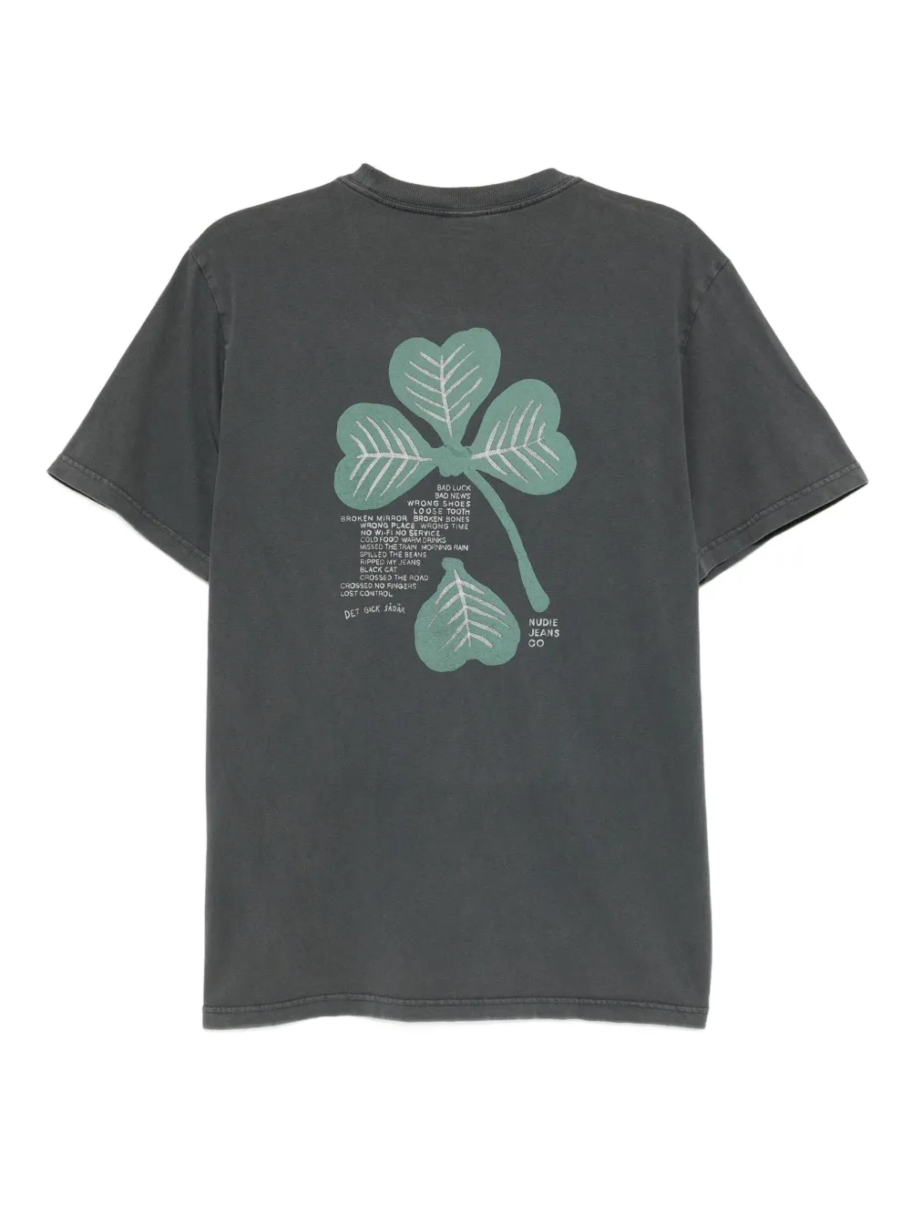 Nudie Jeans roy-lost-leaf T-shirt - Grijs