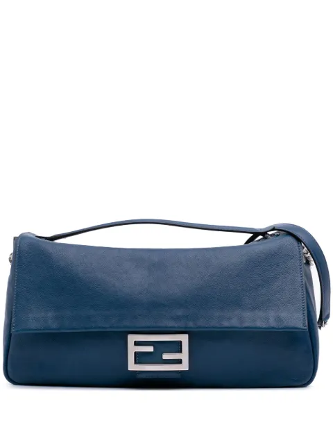 Fendi Pre-Owned 2010-2025 Large Leather Chain Midi Baguette satchel