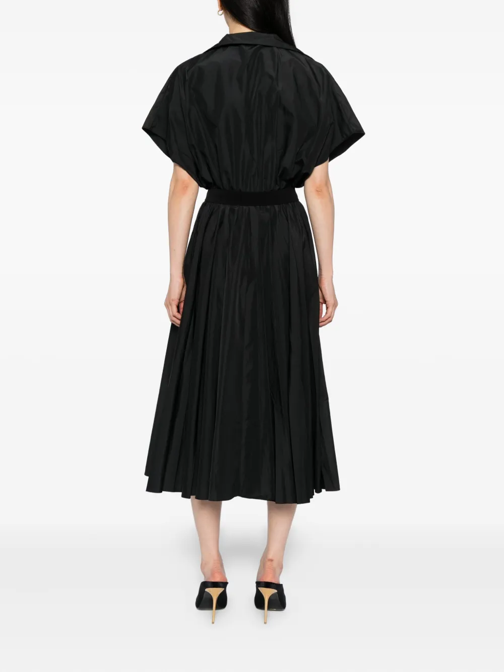Norma Kamali Flared blousejurk Zwart