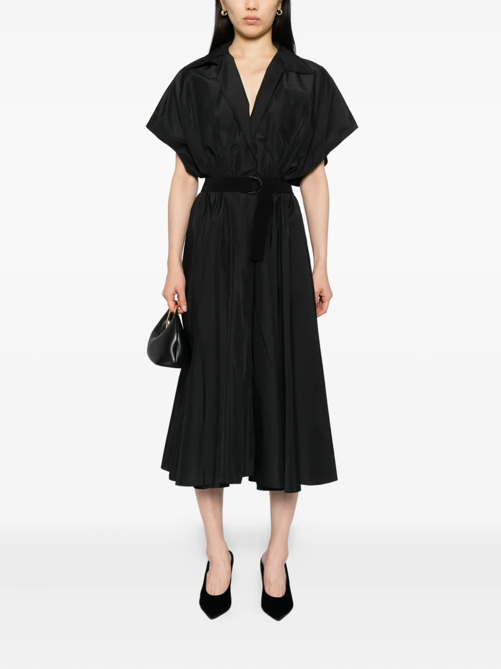 Norma Kamali Flared blousejurk Zwart