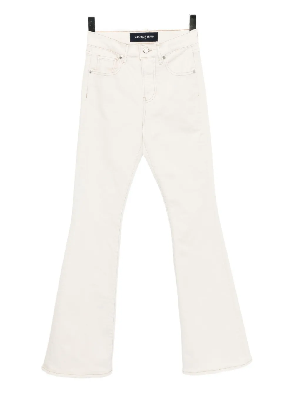 Veronica Beard Beverly Skinny-flared Jeans In White