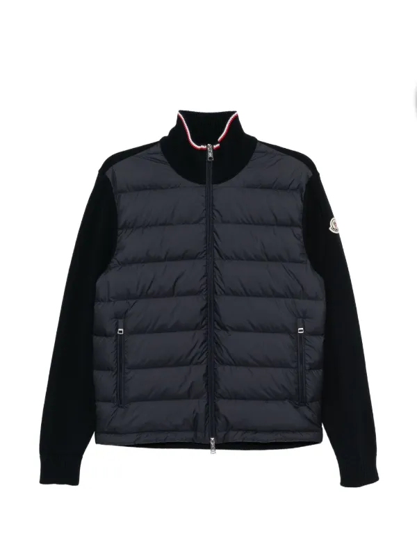 MONCLER 黒 セーター キルティング Moncler キルティング ニットジャケット | ブルー | FARFETCH JP