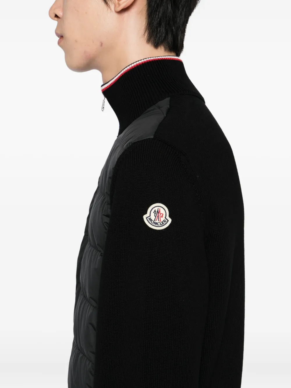 Moncler Jack met logopatch Zwart