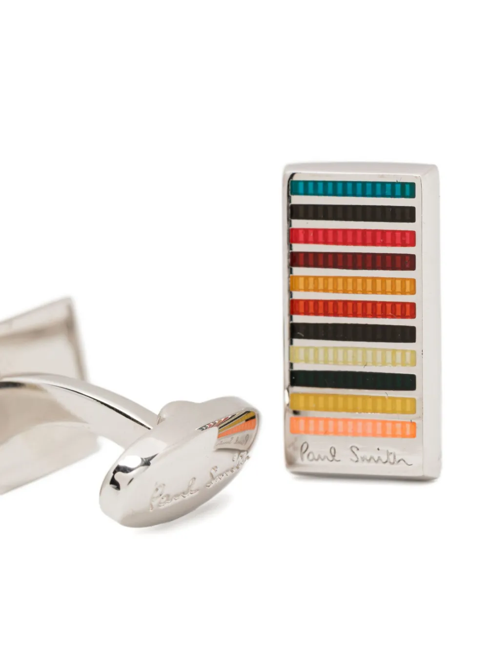 Paul Smith Manchetknopen met kenmerkende streep - Zilver
