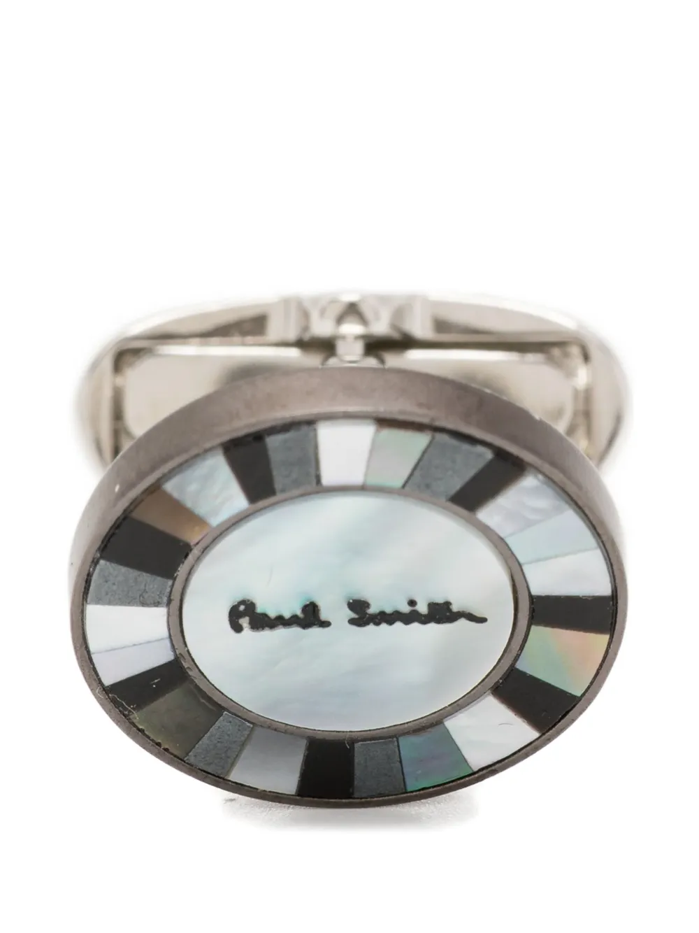 Paul Smith Logo-engraved Cufflinks In Silver