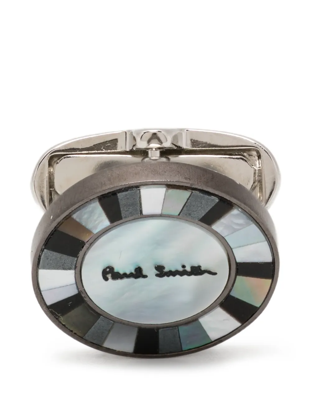 Paul Smith logo-engraved cufflinks | Silver | Image 1