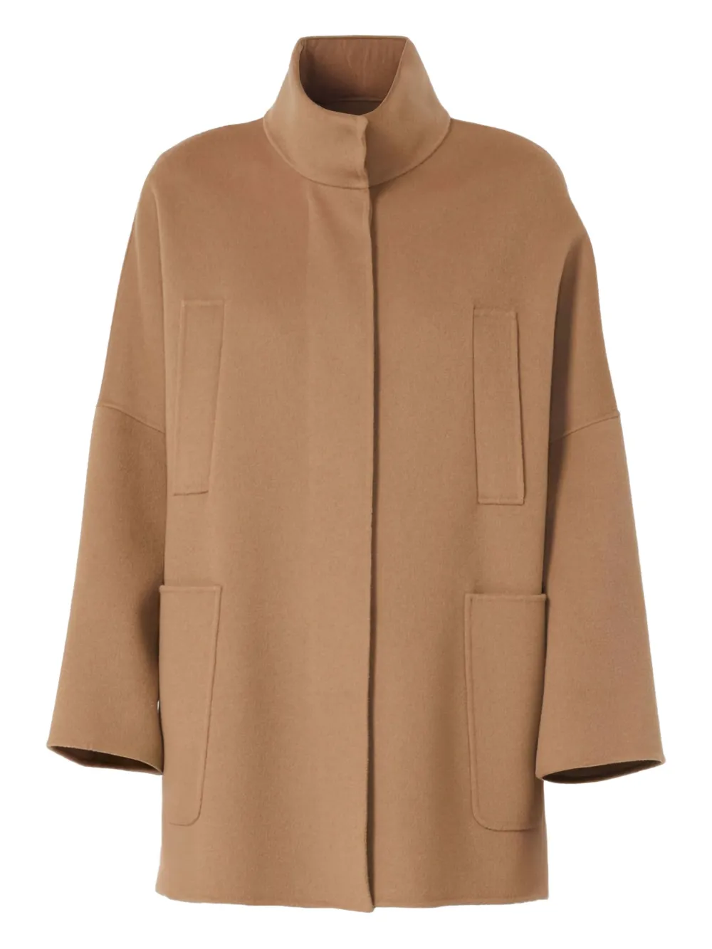 'S Max Mara high-neck patch-pocket coat Bruin