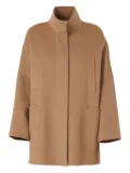 'S Max Mara high-neck patch-pocket coat - Brown