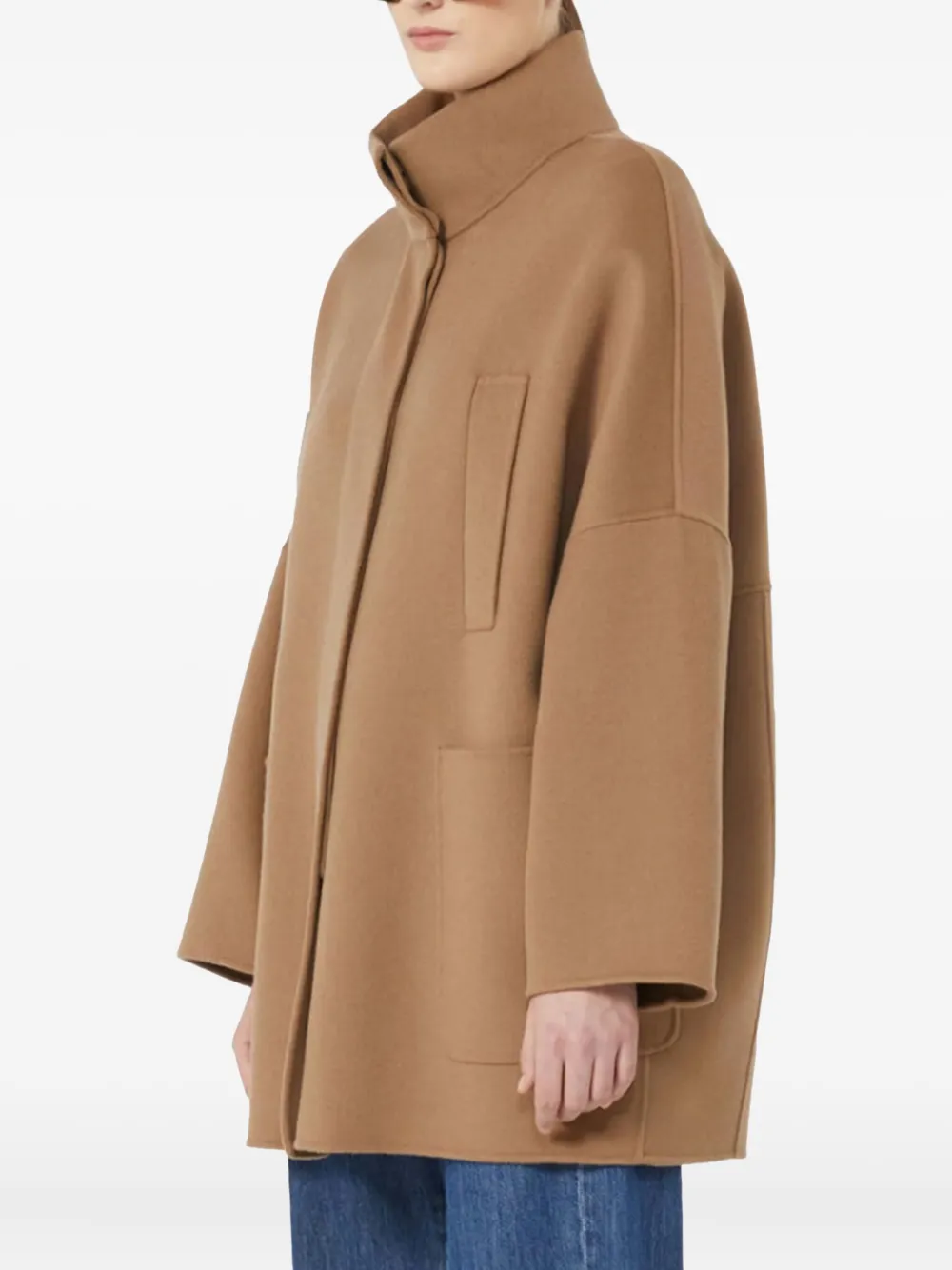 'S Max Mara high-neck patch-pocket coat Bruin