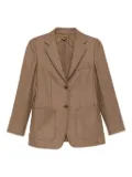Max Mara patch-pocket notched jacket - Brown